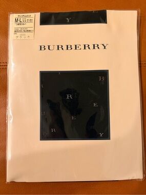 Burberry Black Monogram Tights NWT Opened Package